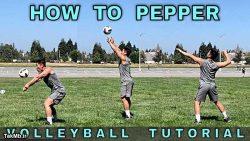 تمرین ضربات پیاپی به توپ در والیبال