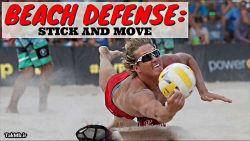 آموزش تمرین دفاع کردن در والیبال ساحلی با 4 قدم